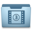 Ocean Blue Movies Icon 64x64 png